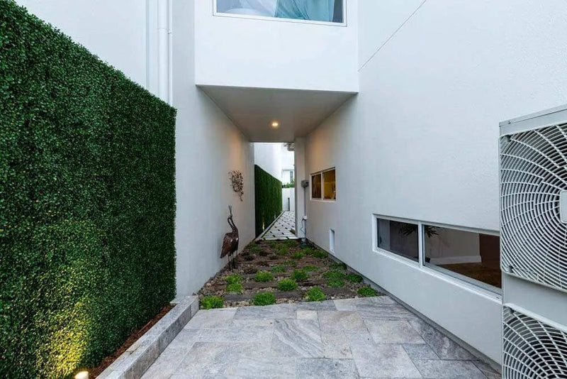 Dark Artificial Boxwood Wall (Pack of 6 40" x 40") 66 SQ FT Set Commercial Grade UV Resistant