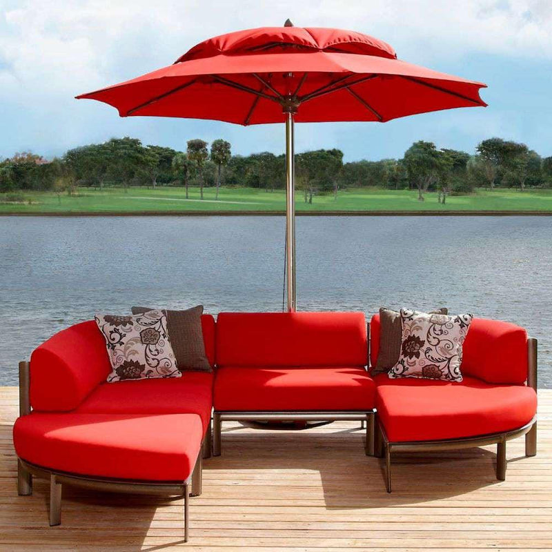 FiberBuilt Oceana Center Pole Square Umbrella