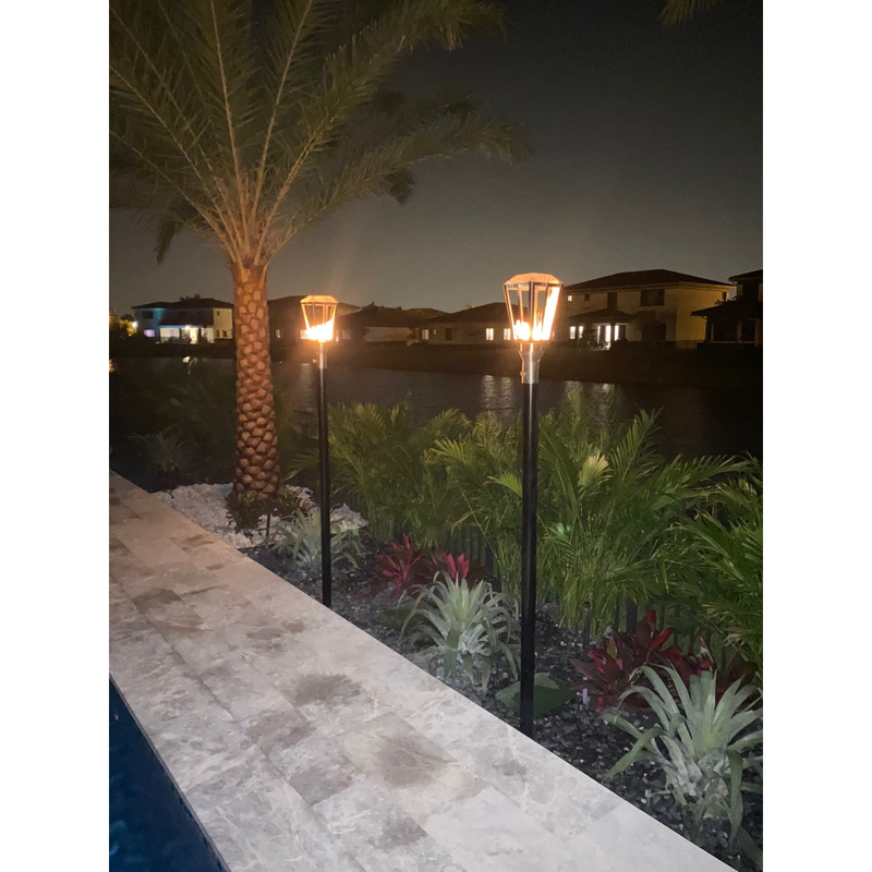 The Outdoor Plus Tiki Torch & Post Kit - Basket (OPT-TPK9)