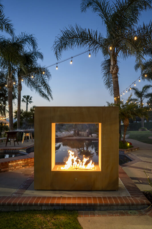 The Outdoor Plus Williams Fireplace - Corton Steel
