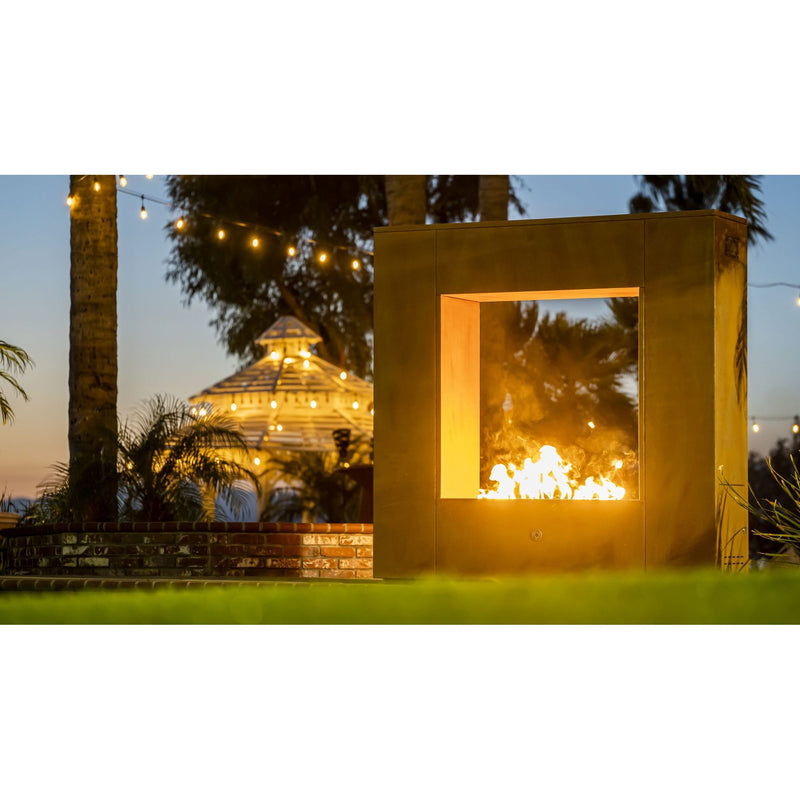 The Outdoor Plus Williams Fireplace - Corton Steel