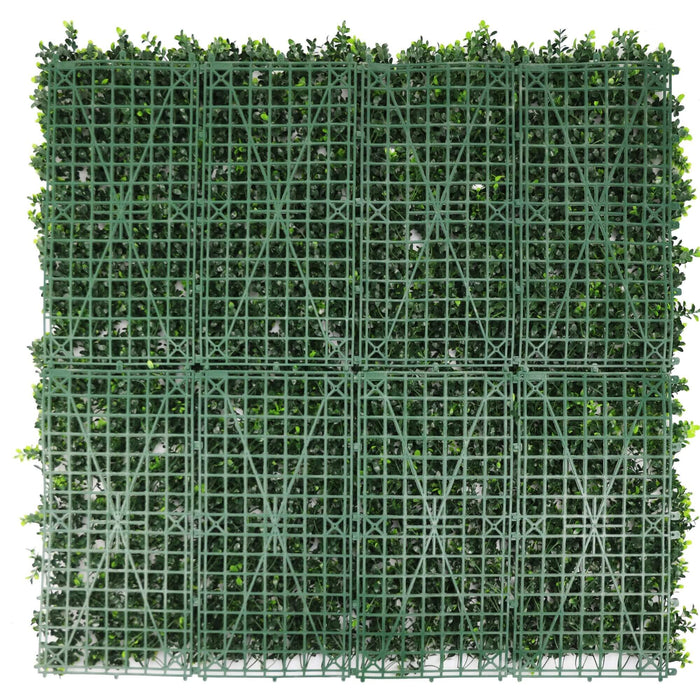 Designer Plants White Flowering Artificial Boxwood Wall 40" x 40" 11SQ FT Commercial Grade UV Resistant