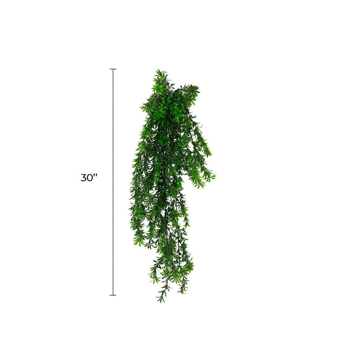 Artificial Hanging Willow Leaf Garland Bushes UV Resistant & Fire Rated | 7.1in x 30in (18cm x 76cm Each)