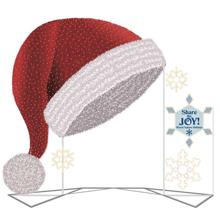 9' 3D Giant Santa Hat