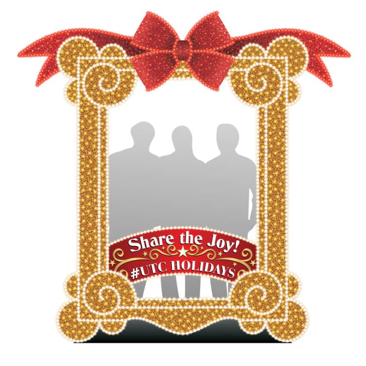 9' Christmas Photo Op - Gilded Photo Frame