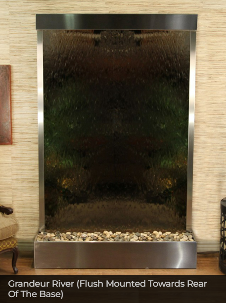 Adagio Water Features Grandeur River Freestanding Waterfall - Flush Mounted