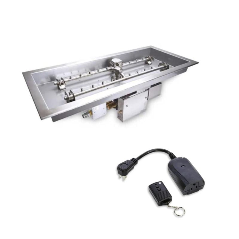 HPC Fire H-Burner Rectangular Fire Pit Insert