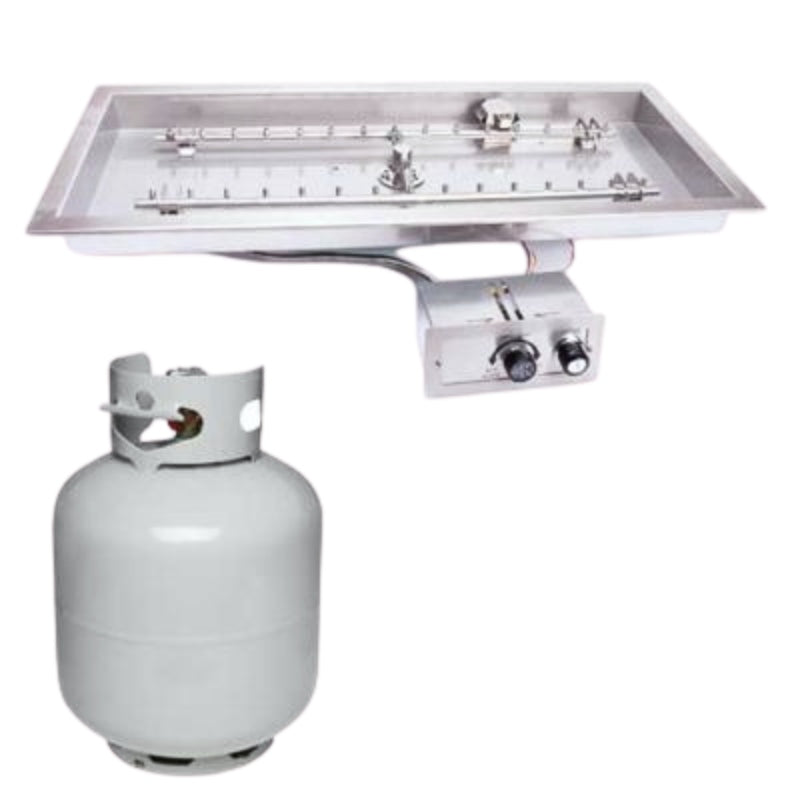 HPC Fire H-Burner Rectangular Fire Pit Insert