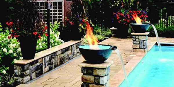 HPC Fire Mesa Hammered Copper Fire and Water Bowl