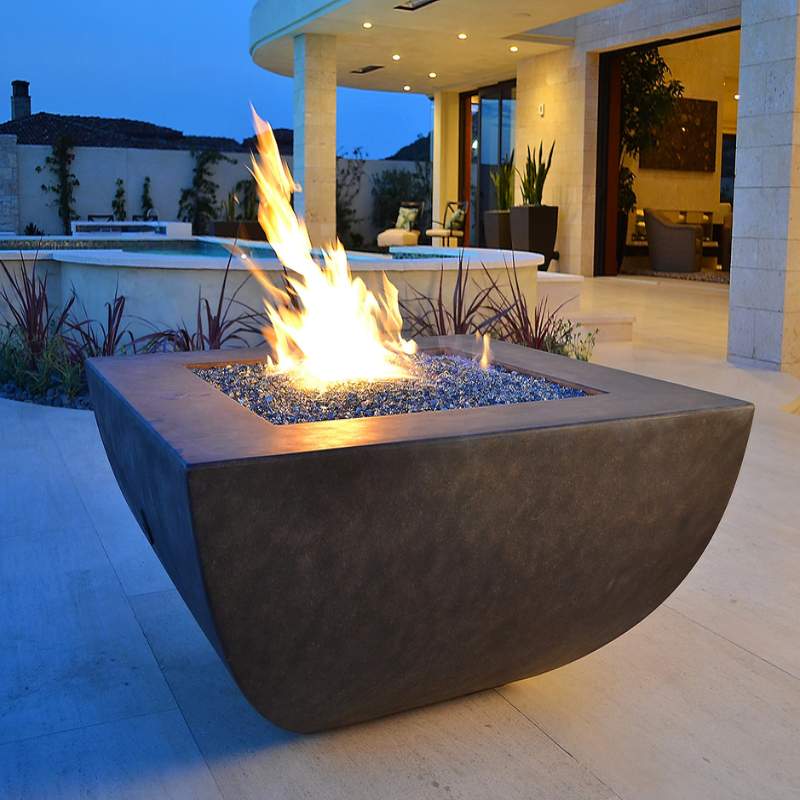 HPC Fire Phoenix Trough Hammered Copper Fire Bowl