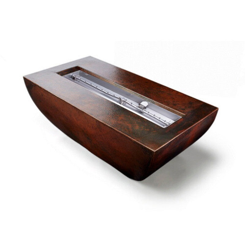 HPC Fire Phoenix Trough Hammered Copper Fire Bowl