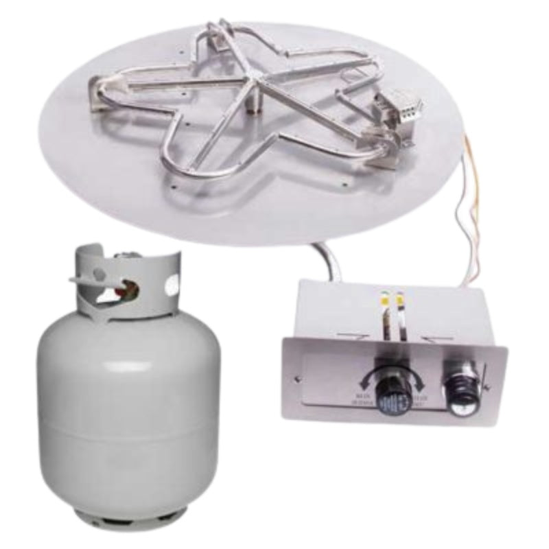 HPC Fire Round Flat Fire Pit Insert