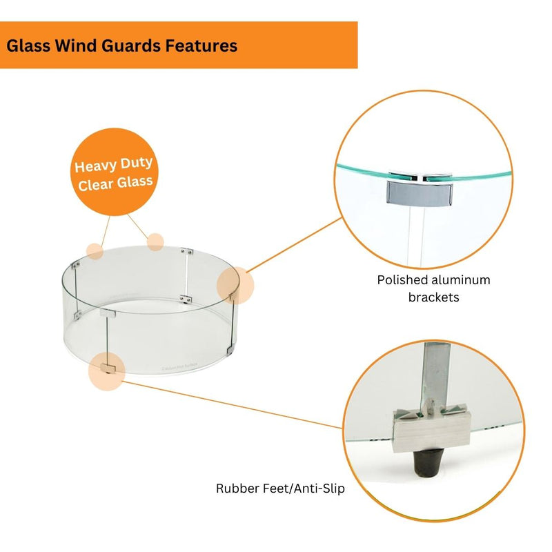 HPC Fire Round Glass Wind Guards