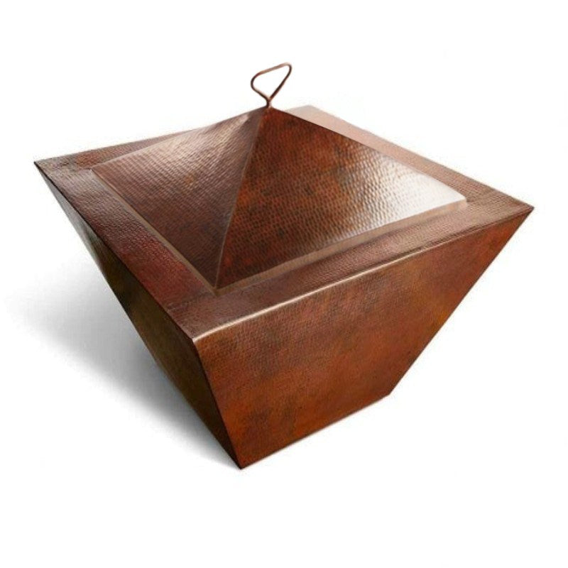 HPC Fire Sierra Smooth Copper Square Fire & Water Bowl
