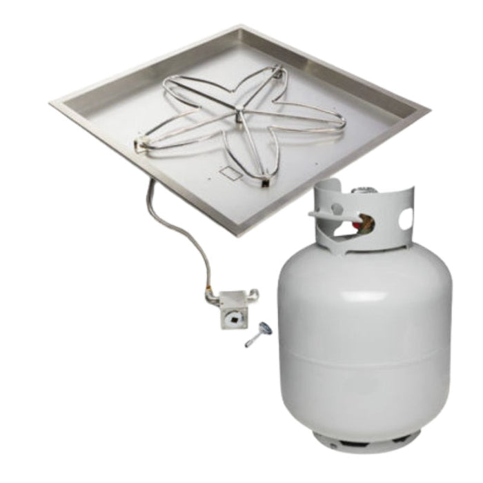 HPC Fire Square Pan Fire Pit Insert
