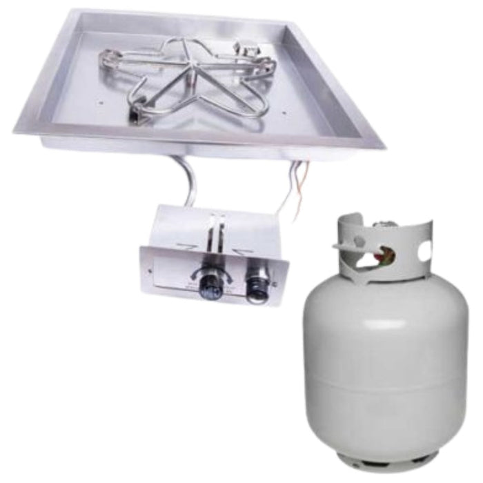 HPC Fire Square Pan Fire Pit Insert