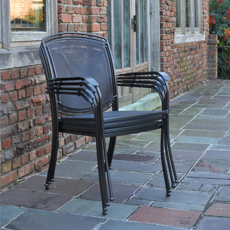 Henley 5-Piece Wrought Iron Mesh Dining Set (48-inch Table)
