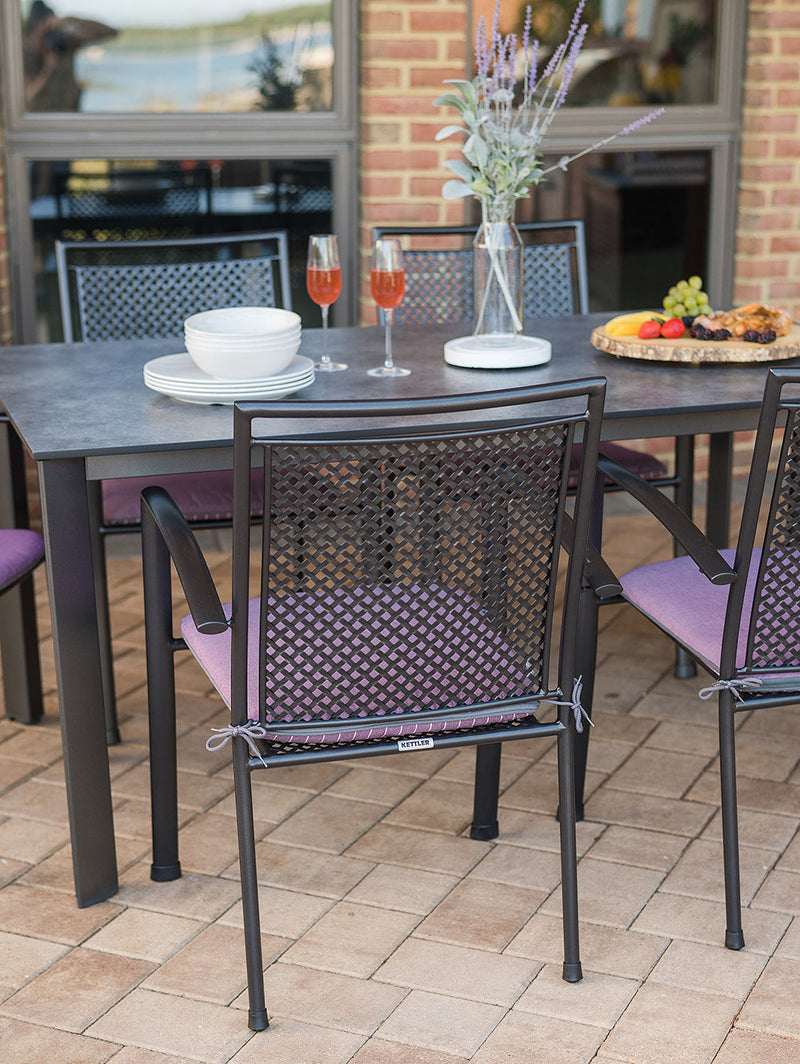 Reno Wrought Iron Arm Chair - Set Of 6
