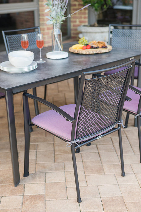 Reno Wrought Iron Arm Chair - Set Of 6