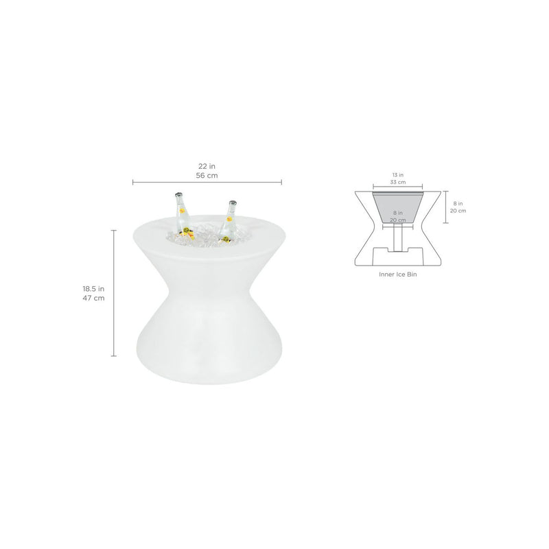 Ledge Lounger Signature Tall Ice Bin Side Table