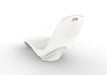 Rear View of White TenJam Laylo Lounger on a white background