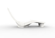 Side View of White Granite TenJam Laylo Lounger on a white background
