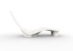 Side View of White Granite TenJam Laylo Lounger on a white background