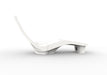 Side View of White TenJam Laylo Lounger on a white background