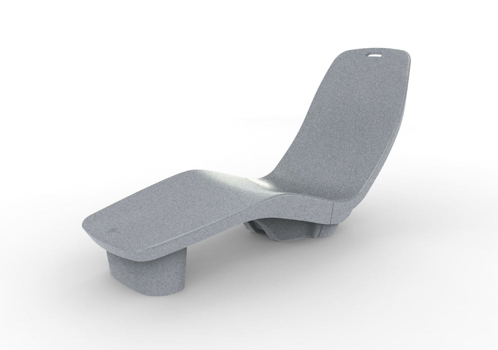 Gray Granite Laylo Lounger on a white background
