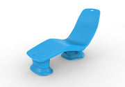 Light Blue Laylo Lounger with 4 in riser on a white background