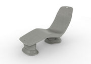 River Rock Laylo Lounger with 4 in riser on a white background