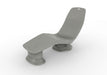 River Rock Laylo Lounger with 4 in riser on a white background