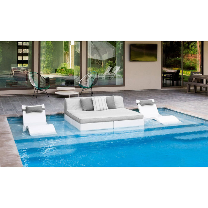 Ledge Lounger Affinity Square Sunbed With Backrest Cushion