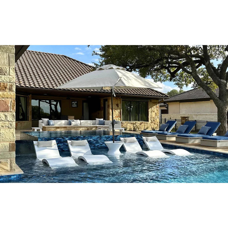 Ledge Lounger Essential Fiberglass Umbrella - 7.5' Square Crank Auto Tilt