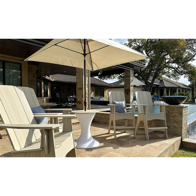 Ledge Lounger Essential Fiberglass Umbrella - 6.5' Square Crank Auto Tilt