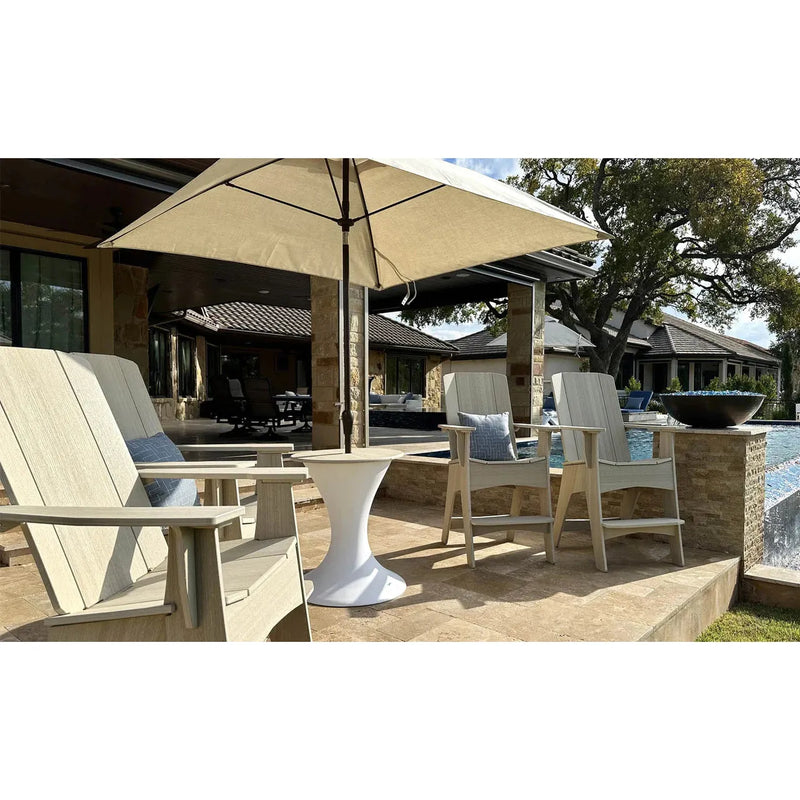 Ledge Lounger Essential Fiberglass Umbrella - 7.5' Square Crank Auto Tilt