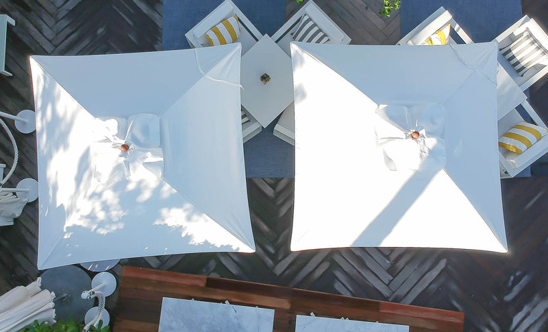 Ledge Lounger 6.5' Square Crank Auto Tilt Essential Fiberglass Umbrella