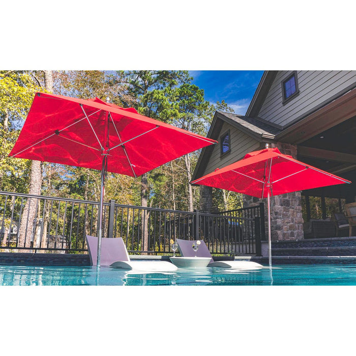 Ledge Lounger Premier Aluminum Umbrella - 10' Square Pulley