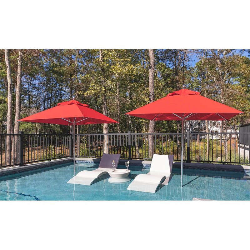 Ledge Lounger Premier Aluminum Umbrella - 8.5' Rectangle Pulley