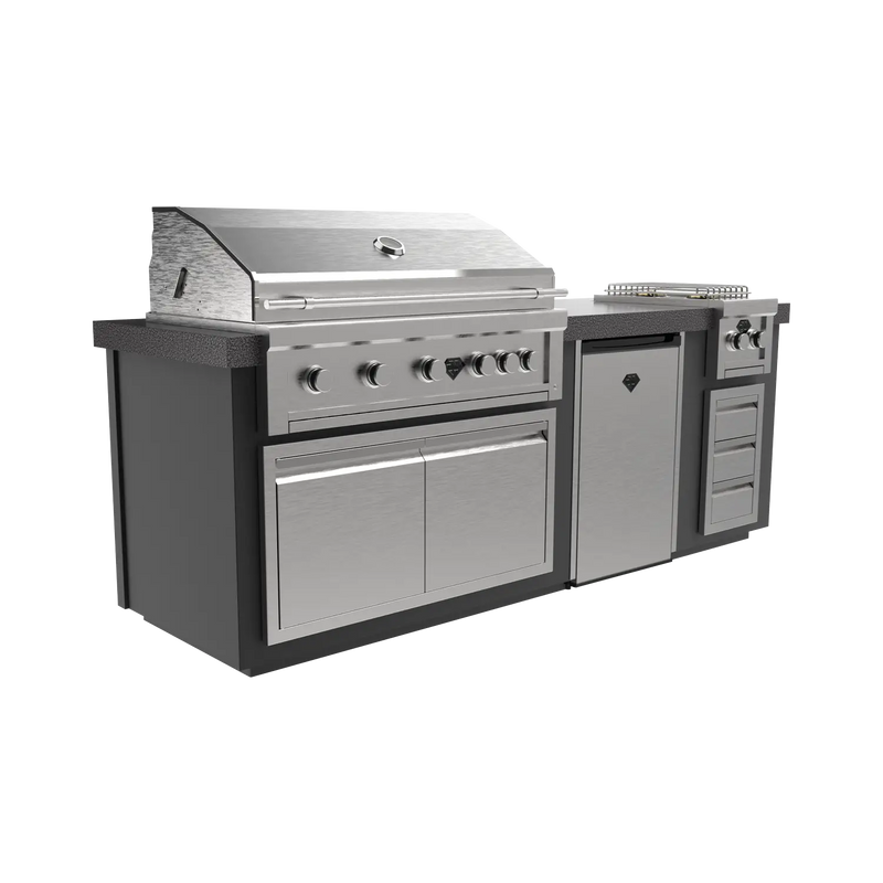 The Outdoor Plus 96" Luxe Fully Integrated Outdoor Kitchen Island