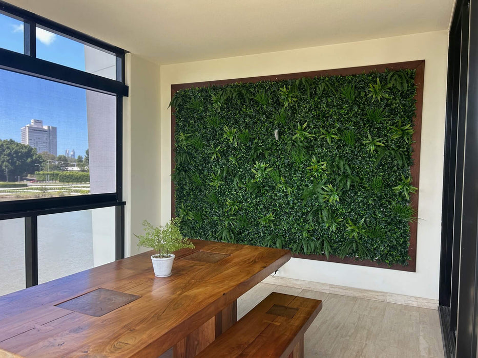 Luxury Green Tropics Artificial Living Wall /  Green Wall 40" x 40" 11SQ FT Commercial Grade UV Resistant