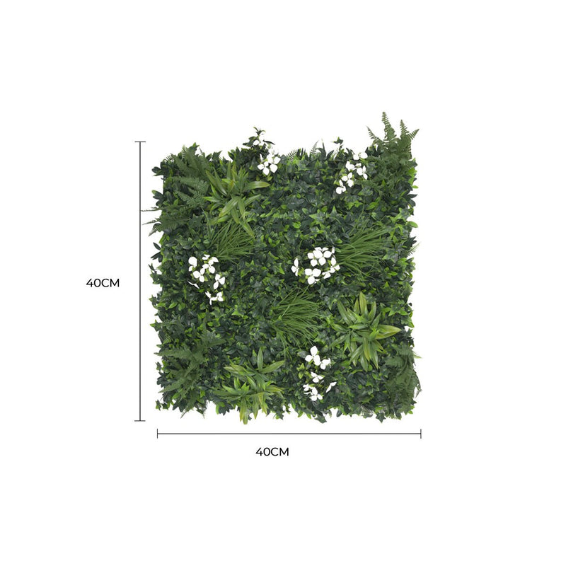 Luxury Snowy White Artificial Vertical Garden 40" x 40" 11SQ FT Commercial Grade UV Resistant