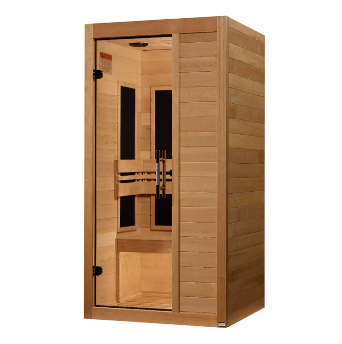 Golden Designs S-Line MX-S106-01 Maxxus Low EMF FAR Infrared Sauna | Canadian Hemlock | 1-Person