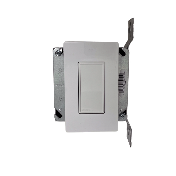 Metallic rectangular switch or panel on a white background