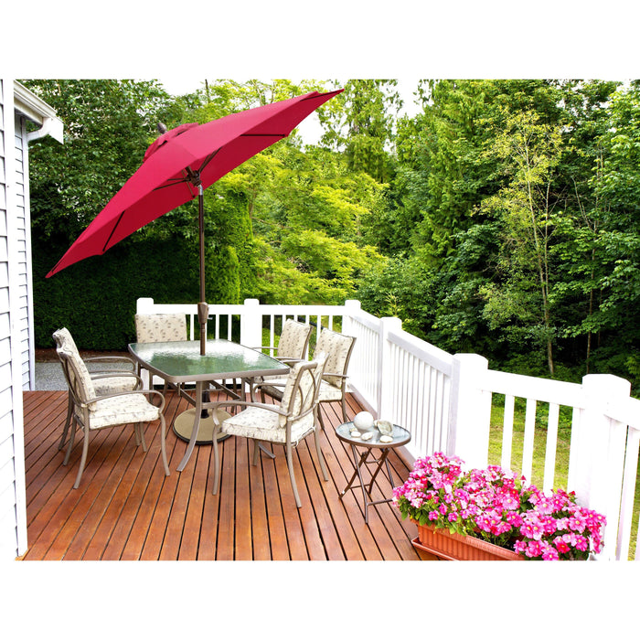 FiberBuilt 9Ft Oct Market Umbrella with Tilt, Outdoor Umbrella, Crank Lift Outdoor Umbrella