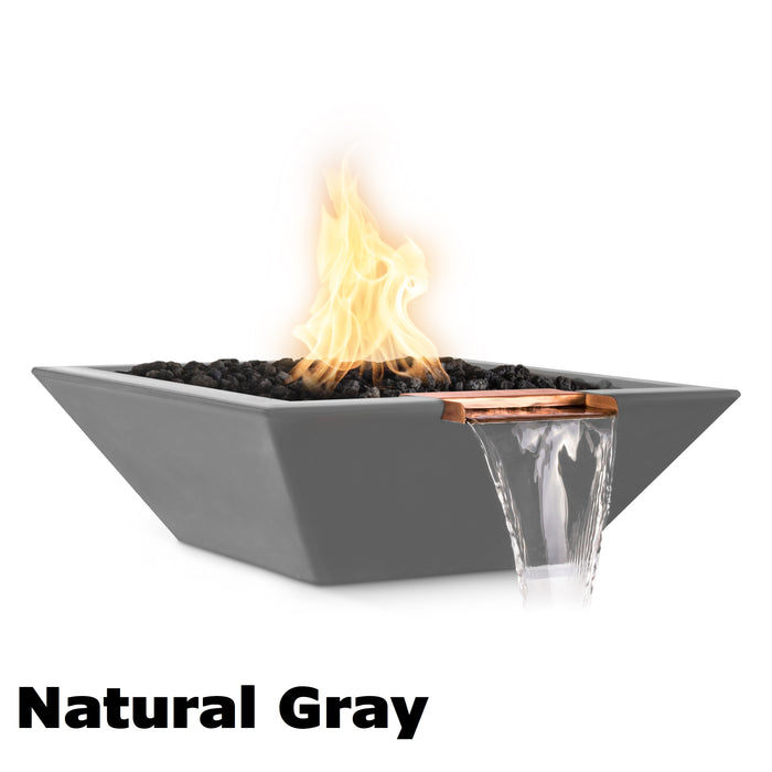 The Outdoor Plus Maya Fire & Water Bowl - GFRC Concrete