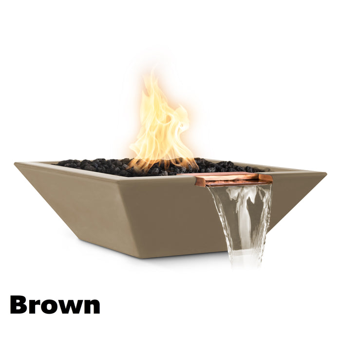 The Outdoor Plus Maya Fire & Water Bowl - GFRC Concrete