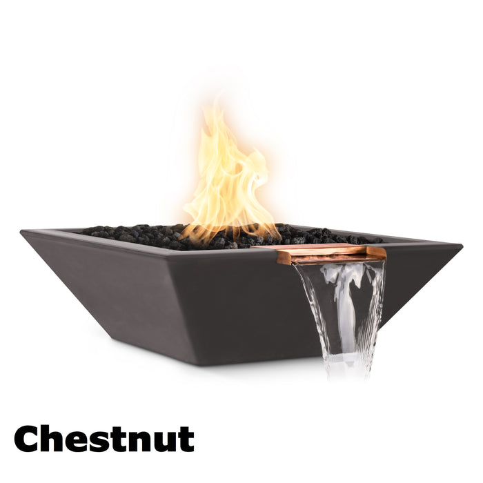 The Outdoor Plus Maya Fire & Water Bowl - GFRC Concrete