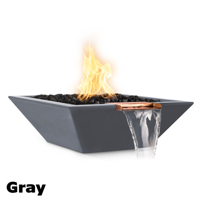 The Outdoor Plus Maya Fire & Water Bowl - GFRC Concrete