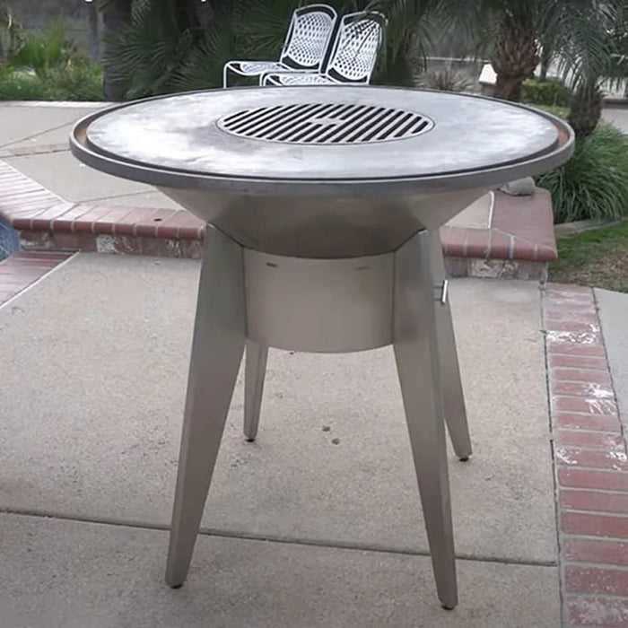 The Outdoor Plus Mojave Wood Burning Grill, Round Wood Burning Grill, Table Top Grill